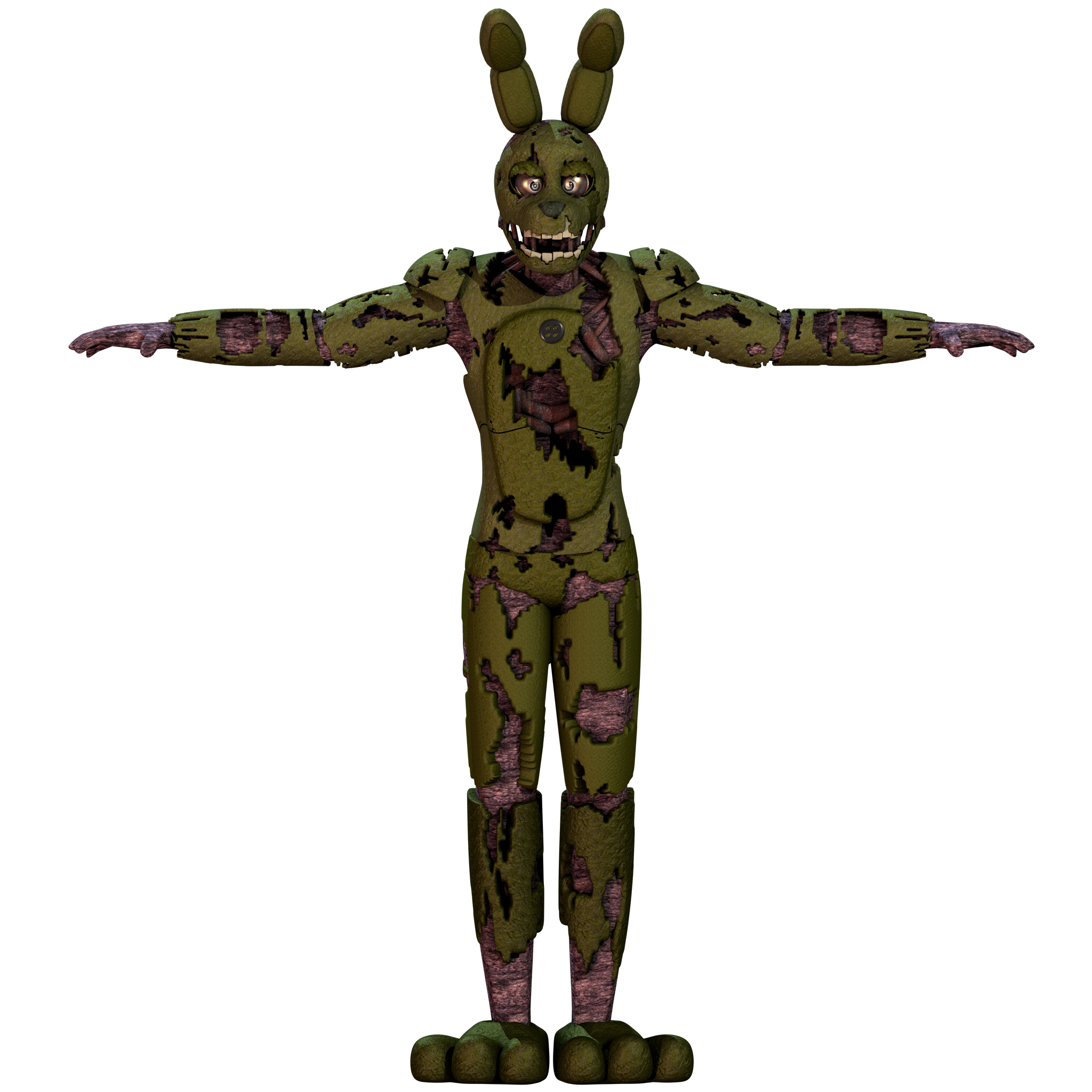 making a new springtrap model. The one I was using was a model I ma